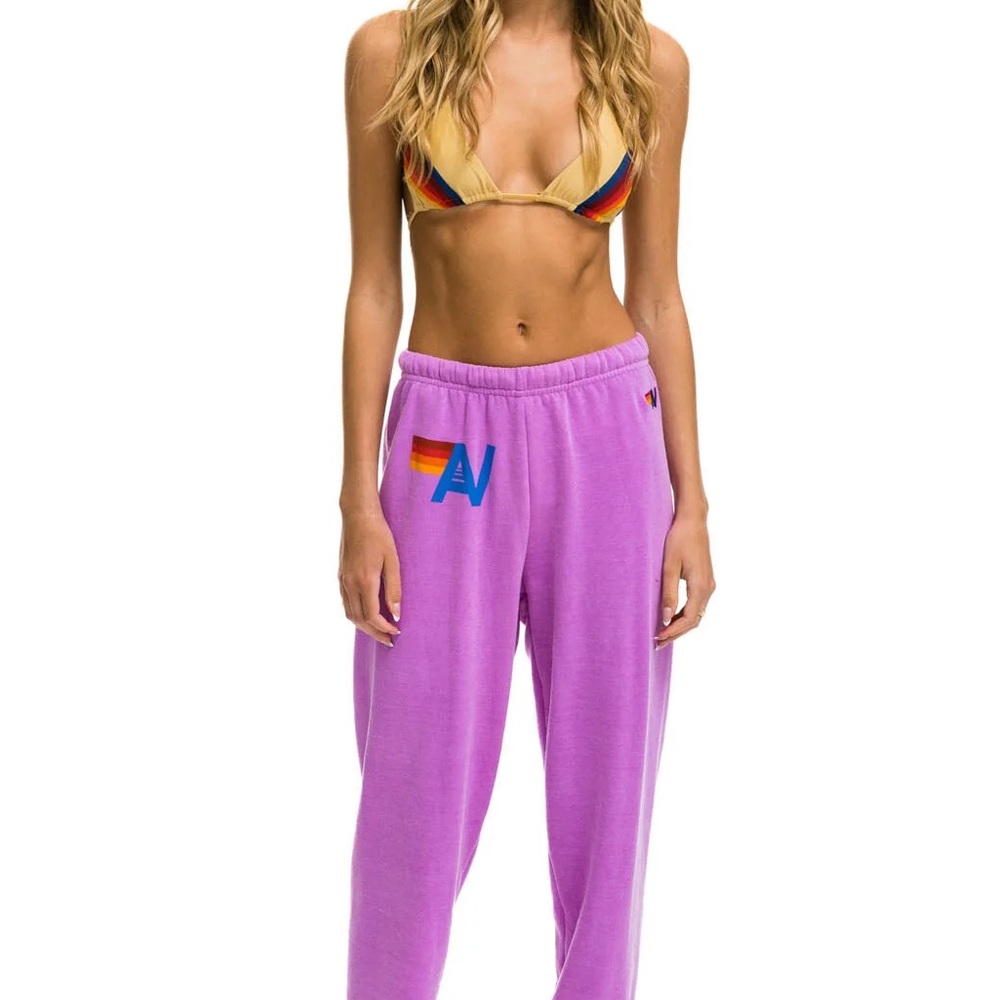 Aviator Nation Purple Sweat Pants NEW